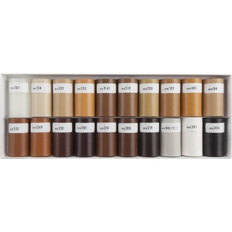 BAO Weichwachs Halbstangen 20 Basisfarben, Holzkitt, Holzwachs, Parkett, Laminat (1/3)