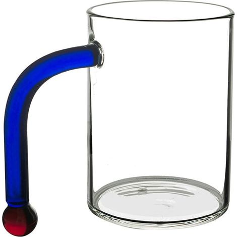 Tasse En Verre - Poignée Colorée - 500 ml - Pour Café Expresso Latte Thé - Convient À Maison Café Bar - 1 Pièce (1/5)