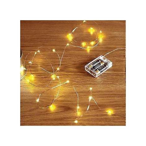 LED-Lichterkette, Mini-Lichterkette mit Sternenmotiv aus Kupferdraht, batteriebetrieben, ideal für Schlafzimmer, Weihnachten, Partys, Hochzeiten und Tischdekoration.