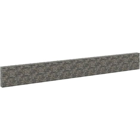 INLIFE Mur en gabion avec couvercles Acier galvanisé 900x30x100 cm (1/5)