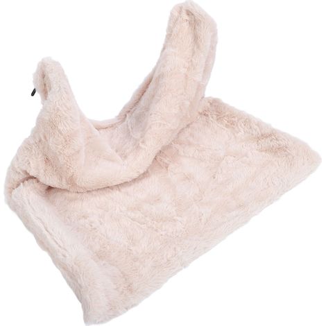 Lit suspendu pour chat en forme de L, confortable et chaud, avec structure en métal et coussin hamac multifonctionnel beige. (1/5)