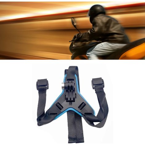 Casque moto sangle bleue absorption des chocs haute résistance courroie casque moto (1/5)
