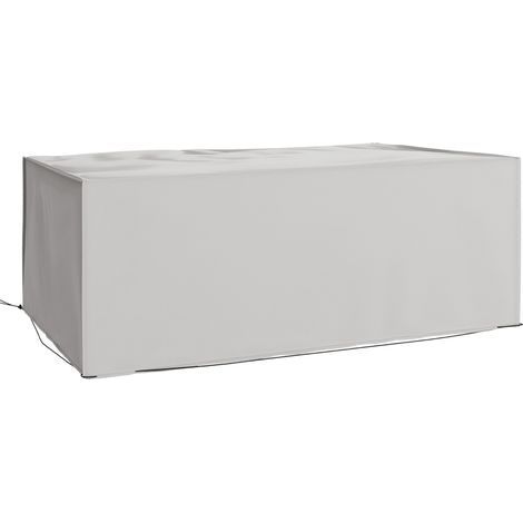 Housse de protection pour mobilier de jardin, résistante à l'hiver, imperméable et anti-UV, en tissu Oxford 600D, 210 x 140 x 80 cm, grise (1/5)