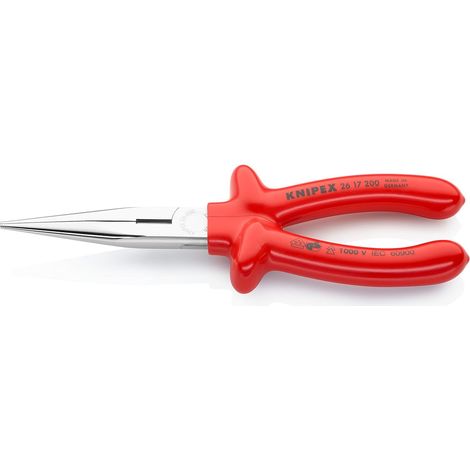 Pince demi-ronde avec tranchant, certifiées VDE 200 mm, 26 17 200 (1/4)