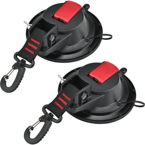 Pieces Suction Cup Anchor with Tie Down Hook Fixing, Camping Tie Down Hooks, Awning Suction Cup Fixing Hook for Car Side Tents Camping Tarp Accessory