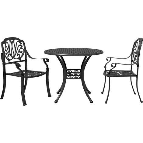 Maison Exclusive - Set da Bistrot 3 pz Nero in Alluminio Pressofuso (1/5)