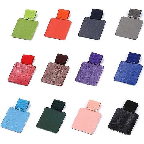 Set mit 12 selbstklebenden elastischen Stiftschlaufen für Stifte, Bleistifte, Notizbücher, Kalender (Foto--