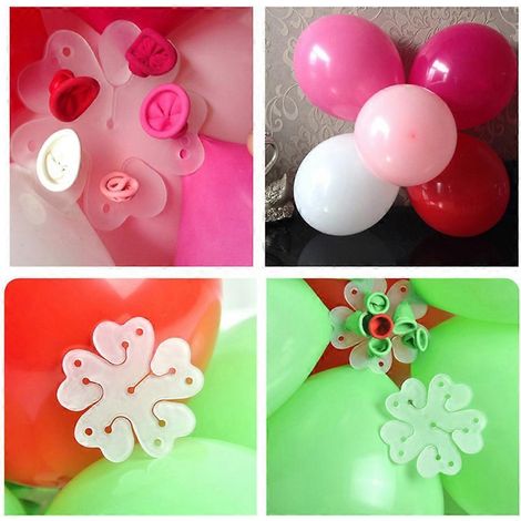 Pinces à ballons pour fermer les ballons, 50 pièces, plastique blanc (1/5)