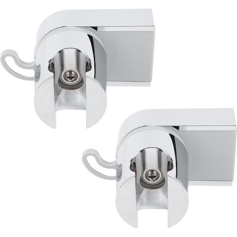 2 Pcs Support Douche Mural ABS Porte-Douche Orientable 360° avec Crochet (1/5)