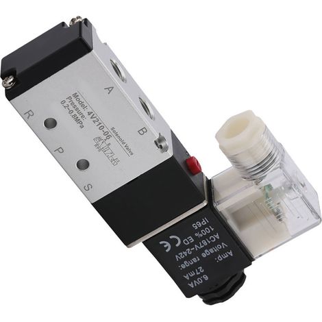 Électrovanne pneumatique à cinq voies et deux positions, sélection multiple de tension, type Airtac 4V210-08/06-DC12V (1/4)