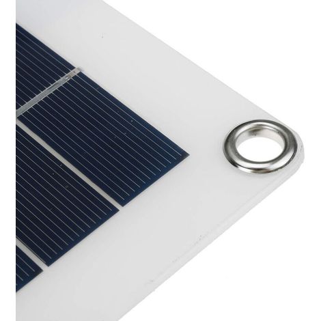 Panel solar portátil de 20 W y 18 V con dos puertos USB y conector de pinza para batería DC5521 – Ligero y plegable