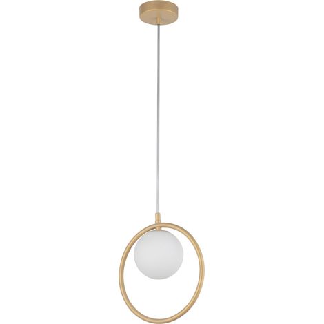 Lampada sospensione oro Aqua sfera vetro G9 12W Sigma (1/4)