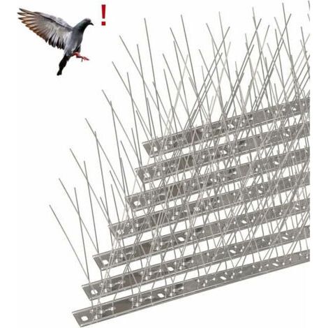 [Repelente de Aves] TRIMEC 6,6m Acero Inoxidable 20 Unid. Espigas Anti-Palomas y Cuervos Seguro para Animales (1/5)