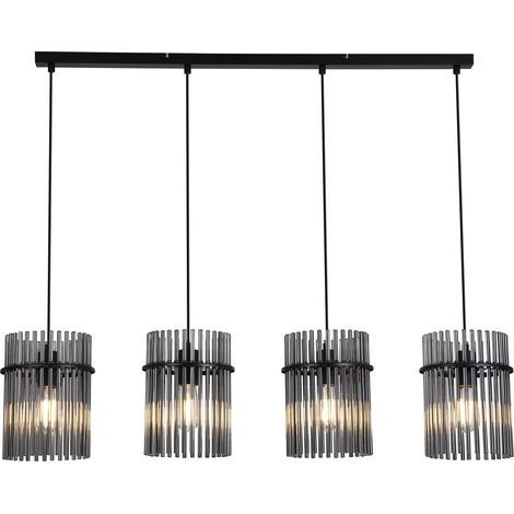 Suspension Swizzle 4 lumières noir - 55620-4SM (1/5)