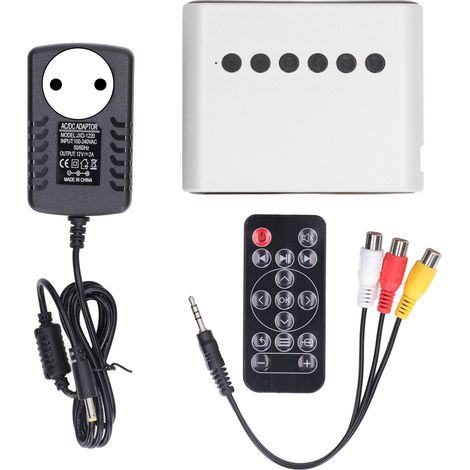 Projecteur Mini Portable HD LED pour Films à la Maison, Compatible Téléphone Mobile, Tablette, Laptop et TV, Blanc, Prise UE 100-240V (1/5)