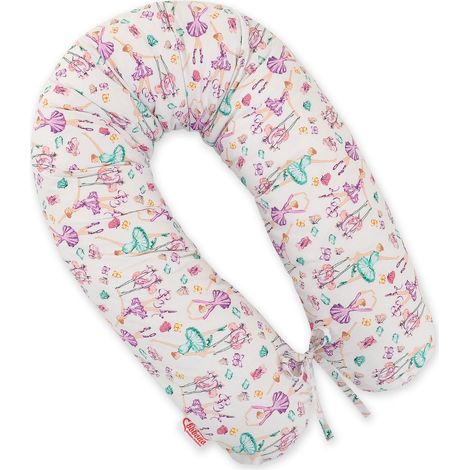 Almohada de embarazo más larga para dormir embarazadas + Funda extraíble - Bailarinas de ballet moradas (1/4)