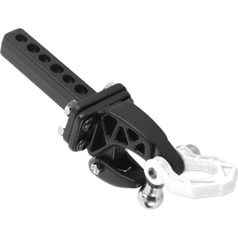Crochet d'attelage de remorque en aluminium pour SCX10 RC Crawler, accessoires argentés (1/5)