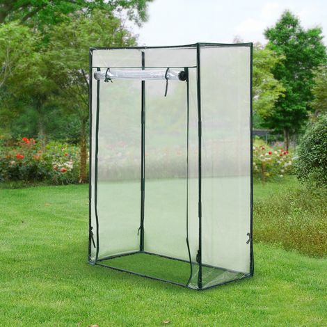 Invernadero de jardín Terzigno acero PVC 100x50x150 cm transparente [en.casa] (1/5)