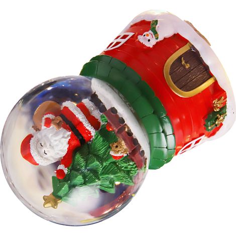 Boîte à musique de Noël, décoration musicale en résine, artisanat pour enfants et étudiants, collection 2022, motif train d'ours avec lumières et neige. (1/5)
