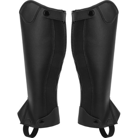Protection équine enfant demi-chap en microfibre cuir équitation différentes tailles (1/5)