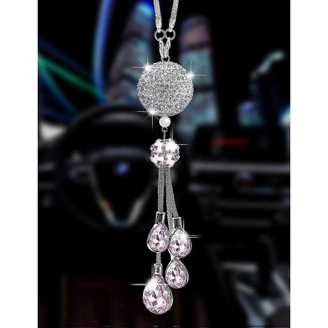 Accessoires de voiture scintillants pour hommes et femmes, décoration de voiture mignonne, attrape-soleil en cristal porte-bonheur (1/5)