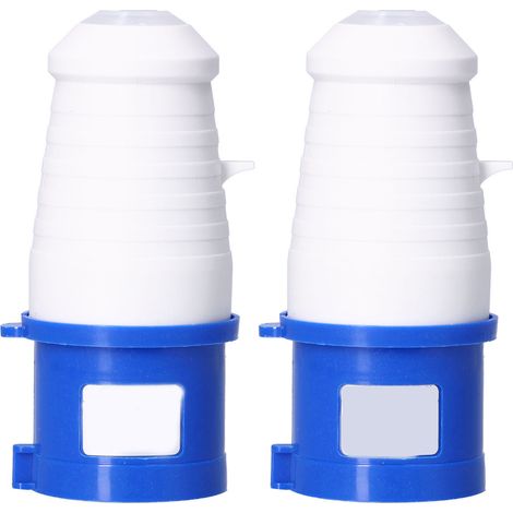 Lot de 2 connecteurs industriels étanches à 3 broches avec gaine isolante et haute performance électrique, compatibles avec les prises d'alimentation aéronautiques. (1/5)