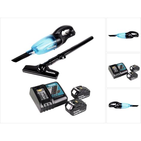 Makita DCL 180 RG B Akku Staubsauger 18 V Schwarz + 2x Akku 6,0 Ah + Ladegerät (1/5)