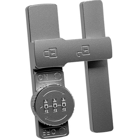 Serrure de porte de grange à 180 degrés, serrure de porte de sécurité pour armoire, serrure à combinaison à 3 chiffres pour armoire de fenêtre, porte (1/5)