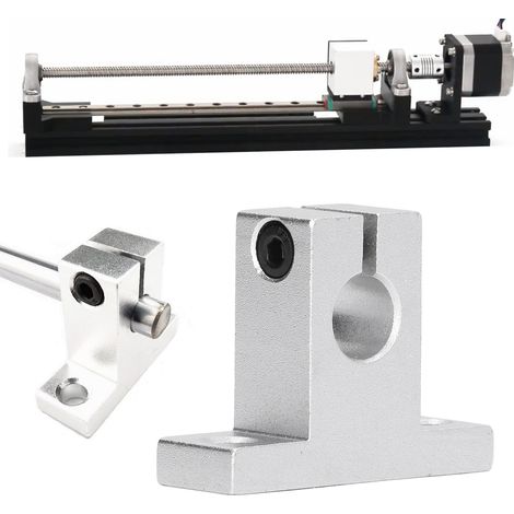 SK10 Composants de mouvement linéaire : support de fixation d'extrémité d'arbre, support vertical en alliage d'aluminium, support de tige de guidage (1/5)