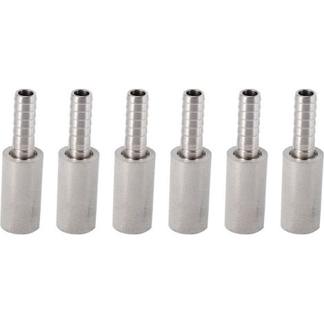 6 aireadores de acero de 0,5 mm para carbonatación de cerveza en barril, ideales para accesorios de bar.