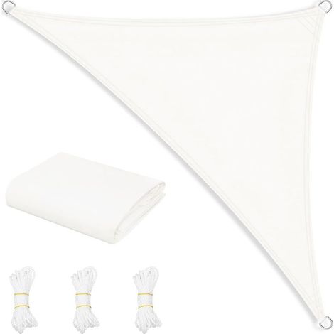 Woltu – Voile d'ombrage imperméable 3,6x3,6x5,1 m – 200 g/m² polyester haute densité – Protection UV 95% – Traitement déperlant (1/5)