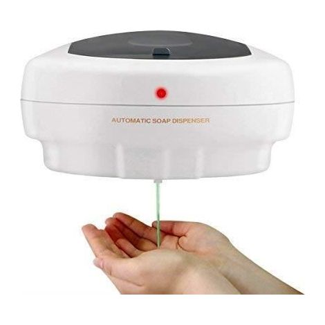 Distributeur automatique de savon pour les mains sans contact, montage mural avec capteur à pile, distributeur de savon pour pompe (1/4)