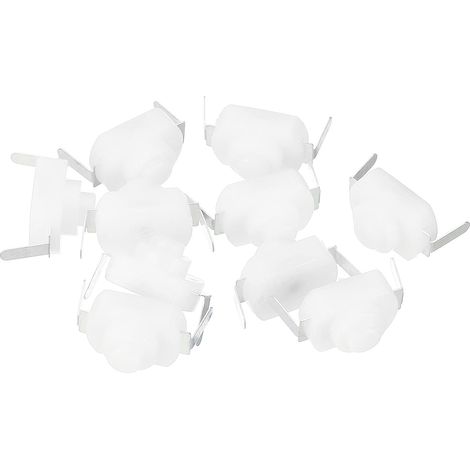 Verrouillage Pousser Bouton Interrupteur, 10 Pcs Pli Pieds Marche/Arrêt Autoblocage DC 30V 1A Micro Contrôle Interrupteur pour Lampe Poche Lumière Lampe Mur Sortie DIY, Blanc (1/5)