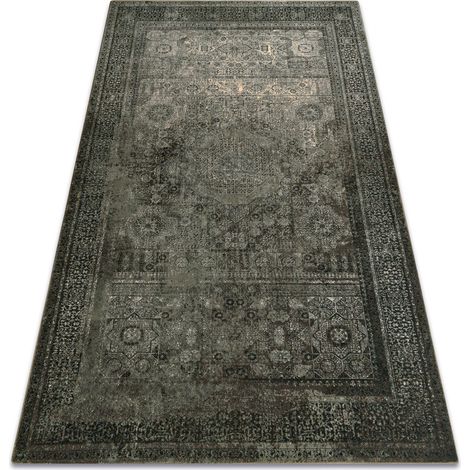 Wollteppich OMEGA MAMLUK Rosette vintage iron grün green 170x235 cm