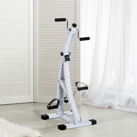 Bicicleta estática para personas mayores, mini bicicleta estática extra silenciosa con pantalla LCD, correa de sujeción, ejercitador de brazos y piernas, bicicleta de mesa, mini bicicleta de fitness p (1/5)