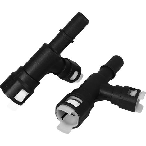 Paar schwarze ABS-Heizungsschlauchverbinder, elegantes Design, Auto