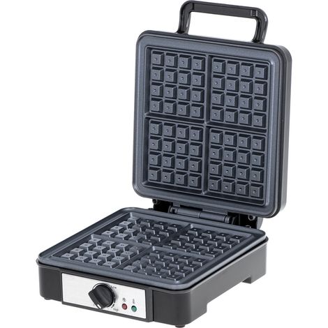 Gaufrier 1800W pour 4 gaufres – Plaques antiadhésives – Contrôle de température – Cordon rétractable – Adler (1/4)