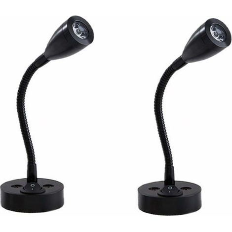 2 Pièces Lampes de Lecture Spot LED 12V Interrupteur réglable Lampe de Chevet Murale lumière intérieure Camping-Car 6000K Blanche (1/5)