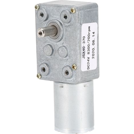Moteur électrique 24V DC 200RPM avec engrenage à vis sans fin auto-bloquant, réducteur de vitesse micro moteur à turbine pour automatismes, faible bruit, haute précision, pack de 1 pièce. (1/5)