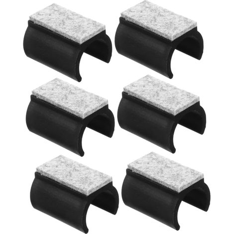 Lot de 6 patins profilés pour pieds de chaise, en feutre et plastique (1/5)