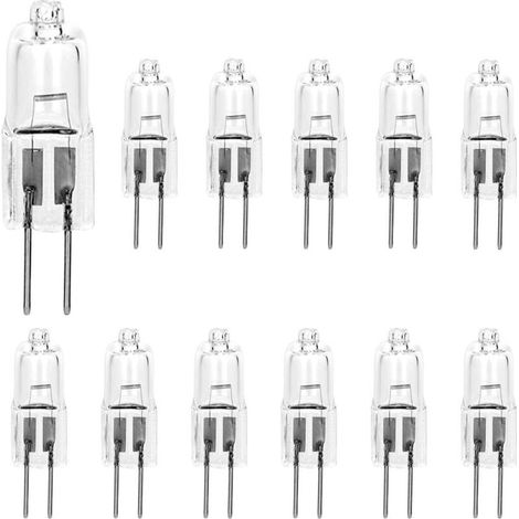 Lot de 12 ampoules halogènes G4 20 W à intensité variable, blanc chaud 2700 K, 12 V, 290 lumens
