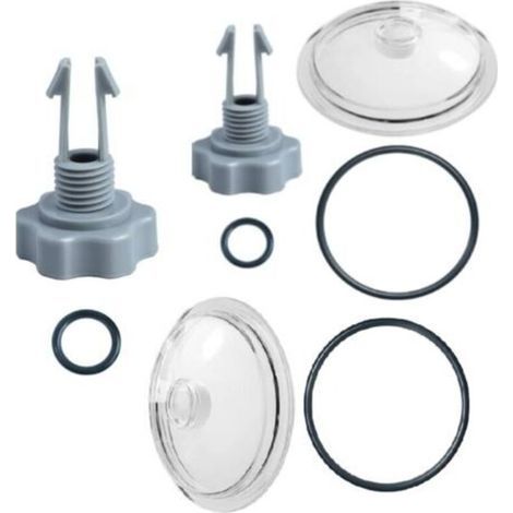 Couvercle de piège à feuilles SF80110-1, joint torique et valve, compatible avec les pompes à filtre à sable Intex 12" (débit : 2 100 gal/h), non compatible avec les modèles Intex 14 et 16". (1/5)