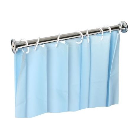 Tringle droit pour rideau de douche en acier poli 100 cm (1/4)