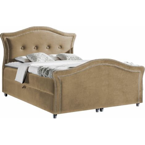 Lit boxspring Oleum I, Magic Velvet 2206, Continental, Double, 200x200, Tissu, Disponible, 210x214x130cm (1/5)