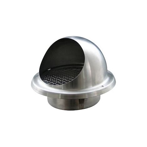 Atlantic – Prise d'air murale inox diamètre 125 mm – Sortie de toit VMC – Circulation d'air optimale – 464040