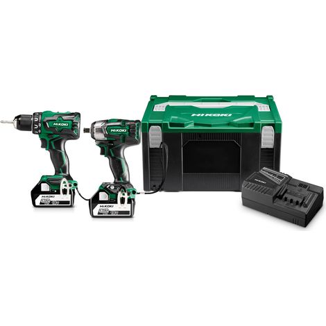 Hikoki – Perceuse-visseuse 18V sans charbon – Pack avec 2 batteries 5,0Ah – Moteur Brushless – Éclairage LED – Coffret de rangement inclus