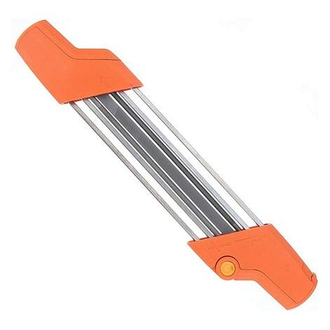 Affûteuse de chaîne de tronçonneuse 2 en 1 Easy File 3/8 "/ 4.0mm, ensemble d'affûtage de dents rapide de pas de scie à chaîne avec poignées, convient à toutes les marques Chiansaw 3/8" Pitch Chian