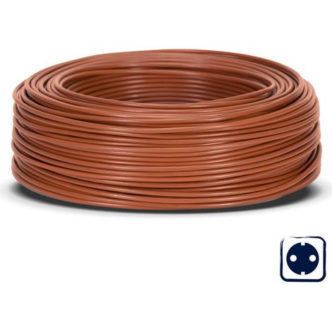 Halogenfreies Elektrokabel 2,5 mm² Braun 100 m PVC-Draht H07Z1-K Elektrokabel (1/5)