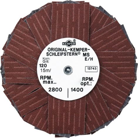 Étoile abrasive MS D. 100 mm granulation 120 2800 min-¹ (1/2)