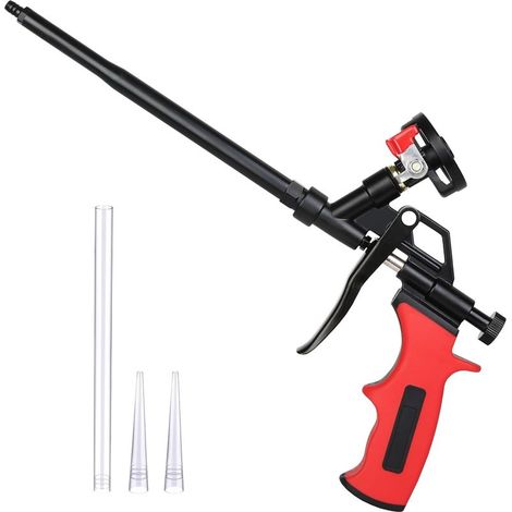 Pistolet à mousse PU professionnel avec valve Pistolet applicateur isolant PTFE antiadhésif, contrôle précis du débit, pour joints, remplissage et étanchéité (1/5)